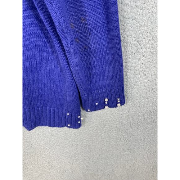 Vintage Storybook Womens Knit Snowman Cardigan Sweater Size M *Flaw - Picture 11 of 16